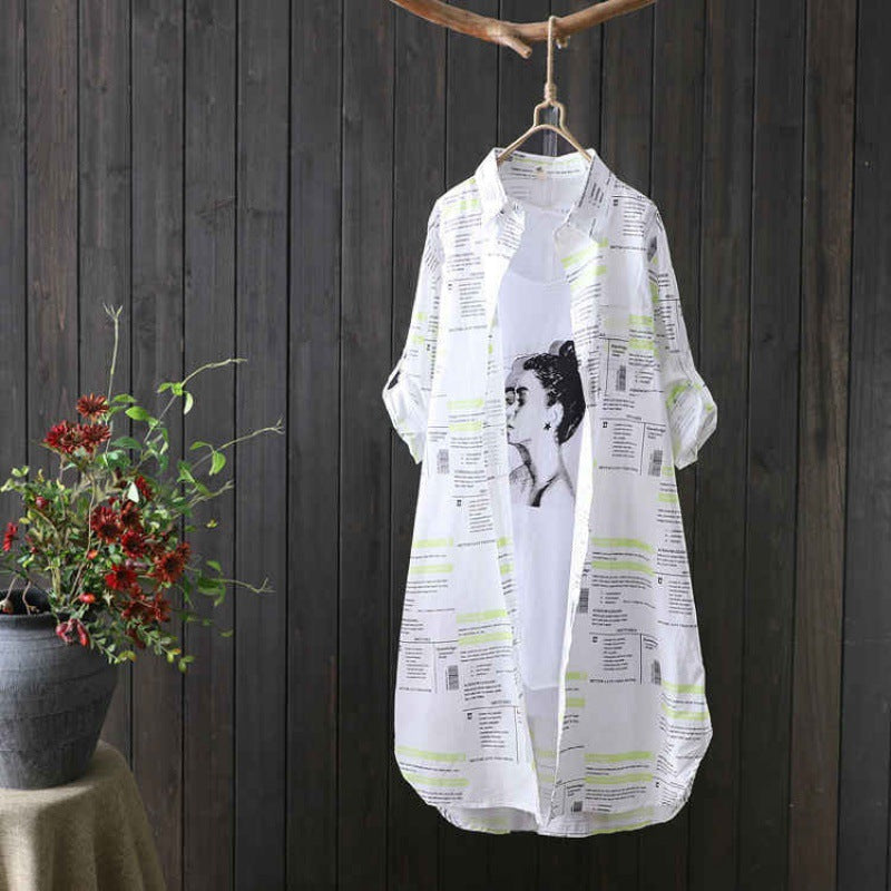 Damen Leichte Bedruckte Kimono Jacke WW