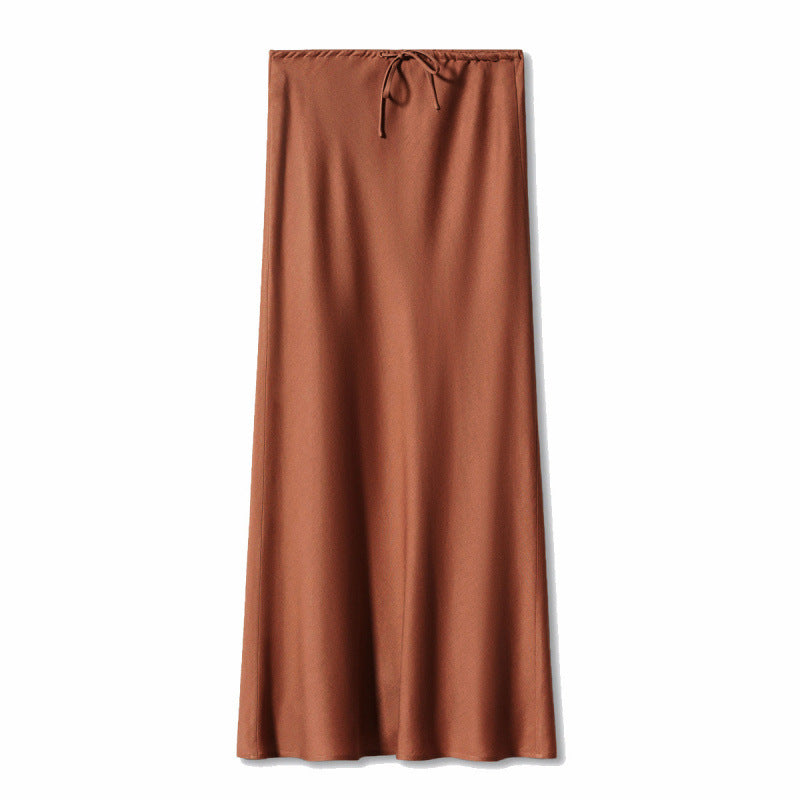 Damen Maxi-Rock mit elastischemBund und seitlicher Bindegurt WW