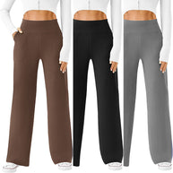 Damen bequeme Freizeithose mit seitlichen Taschen und elastischem Bund WW