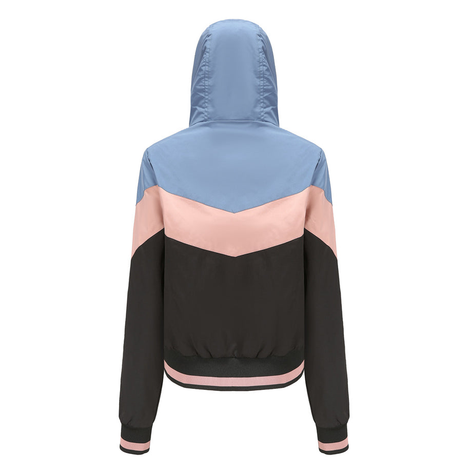 Damen sportliche Windbreaker-Jacke mit praktischen Reißverschlusstaschen WW