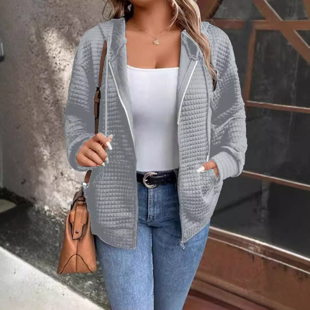 Damen Steppjacke mit Kapuze und Reißverschluss WW