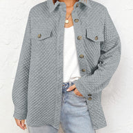 Damen Steppjacke mit Knopfleiste und Taschen WW