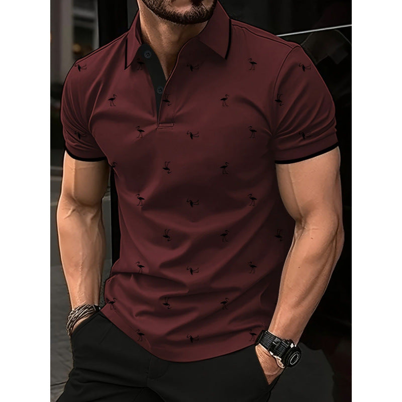 Herren Freizeit Bedrucktes Polo-Shirt WW