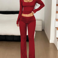 Damen Sportliches Zweiteiliges Set WW