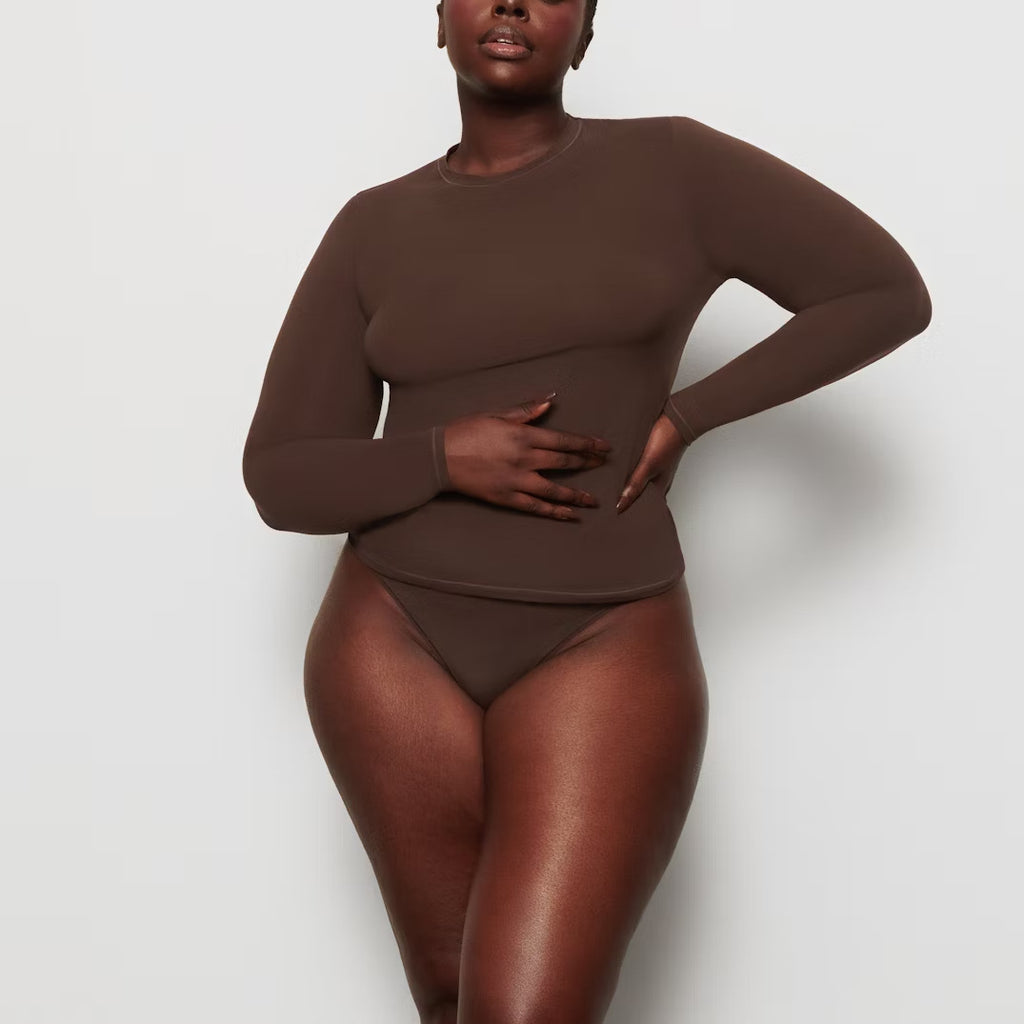 Damen Langarm Stretch Bodysuit WW