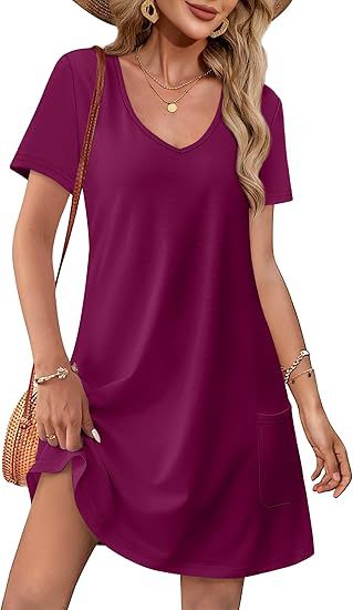 Damen Kurzarm Freizeitkleid WW