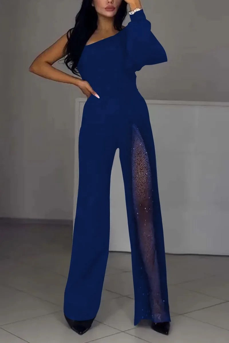 WW | Sexy einseitiger High-Slit-Jumpsuit