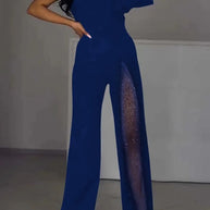 WW | Sexy einseitiger High-Slit-Jumpsuit