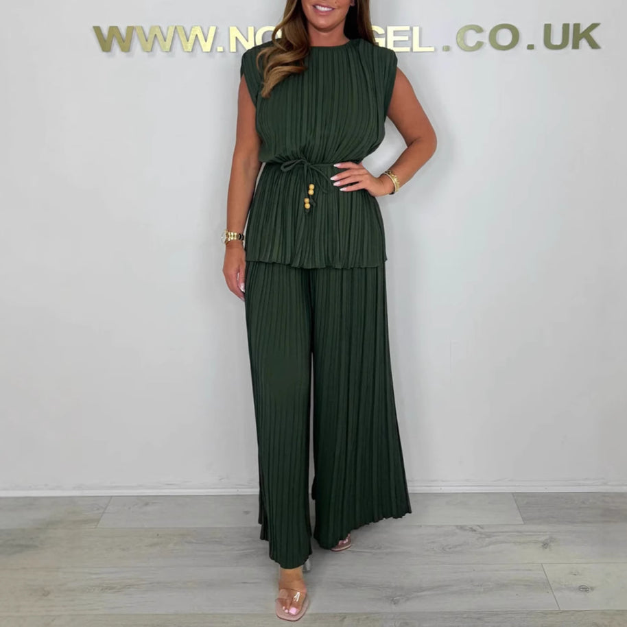WW | Eleganter Plissierter Jumpsuit Aus Einem Stück