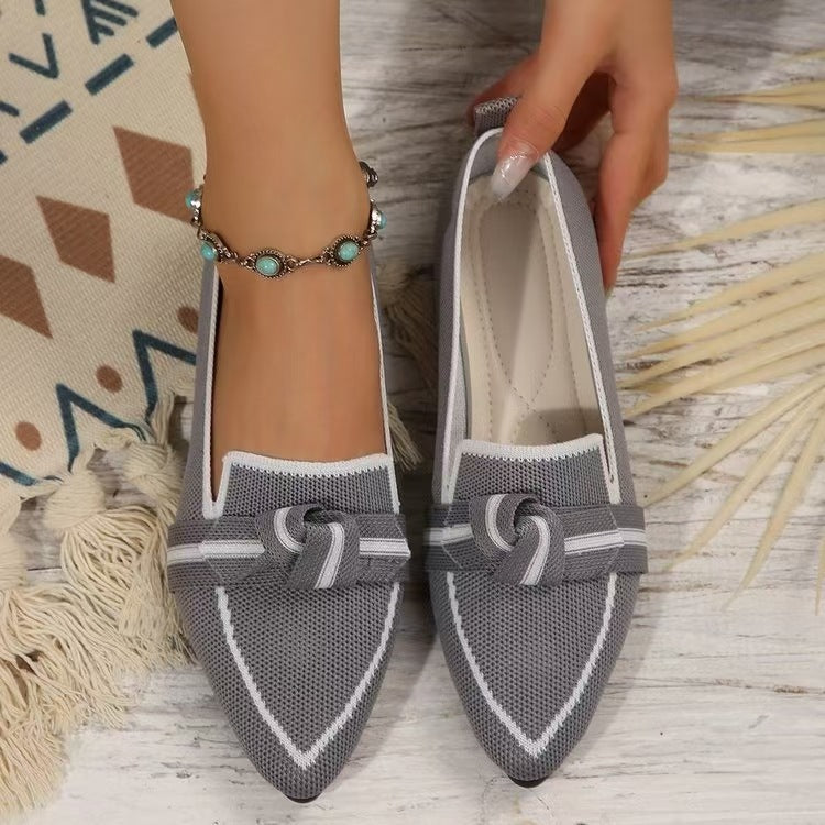 Damen Slip-On Mokassins mit elegantem Knoten-Detail WW