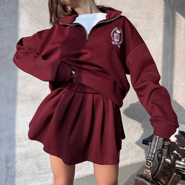 Damen sportlicher Sweatpullover mit Reißverschluss WW