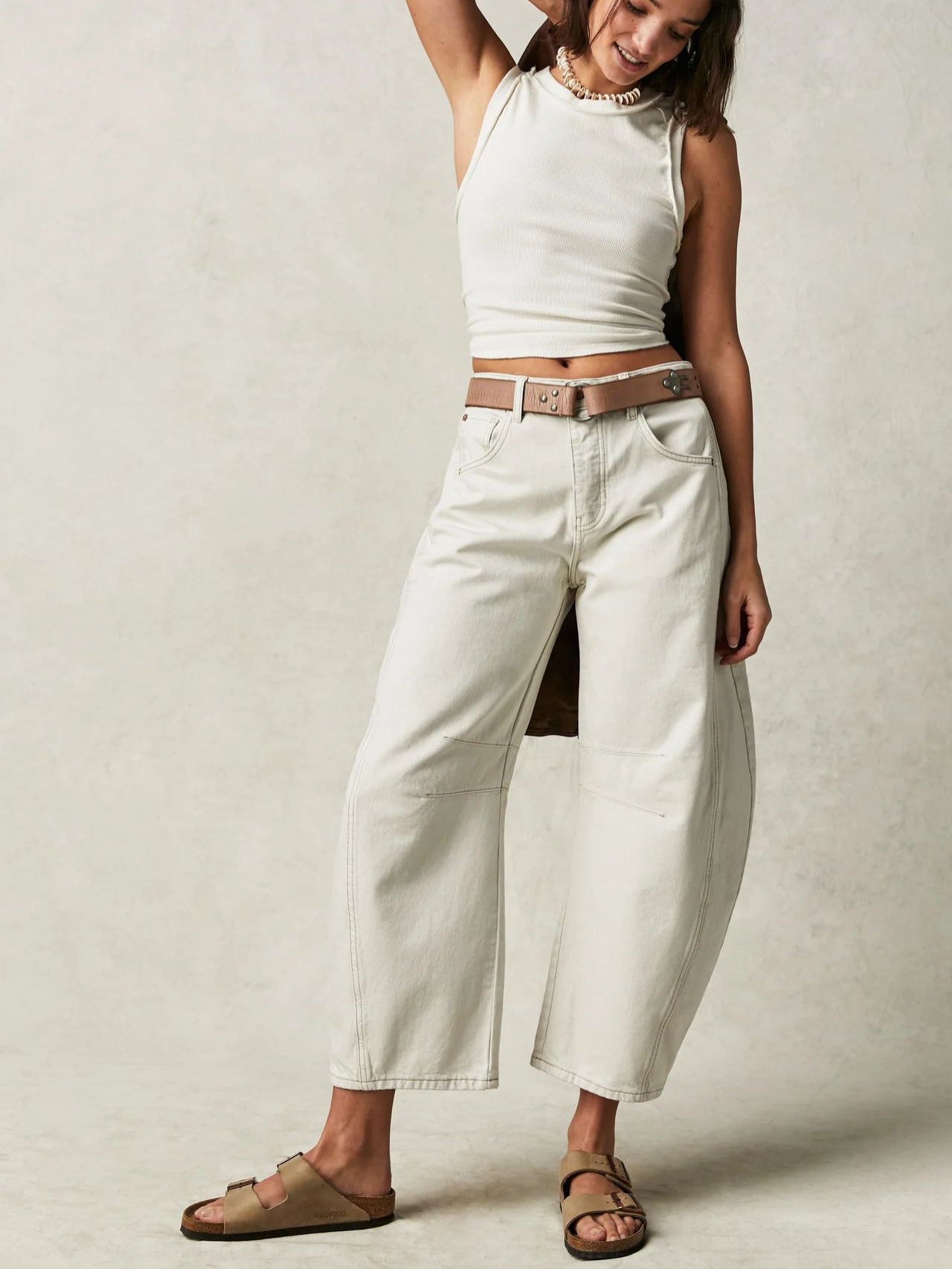 Damen Baggy-Jeans im Modernen Stil WW