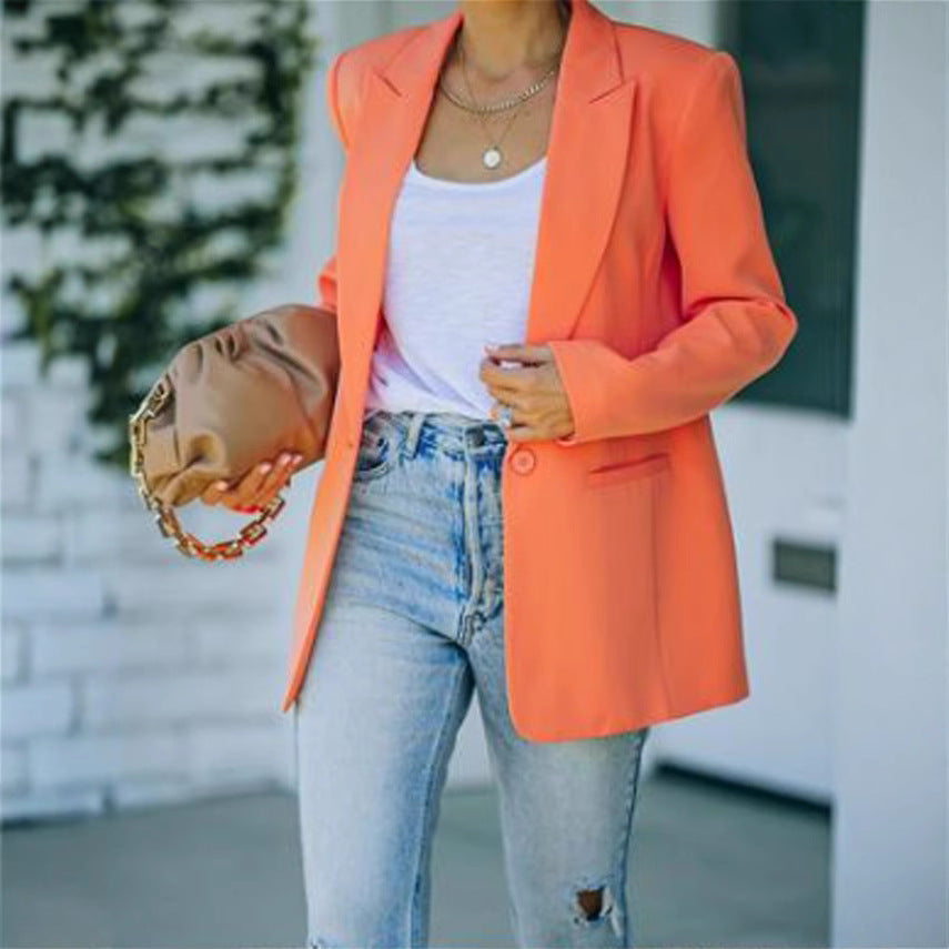 Damen Eleganter Oversized Blazer mit strukturiertem Schnitt und lässigen Details WW