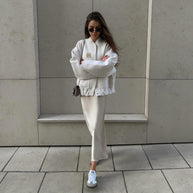 Damen sportliche Oversize-Jacke mit eleganten Knopfdetails und lässigem Schnitt WW