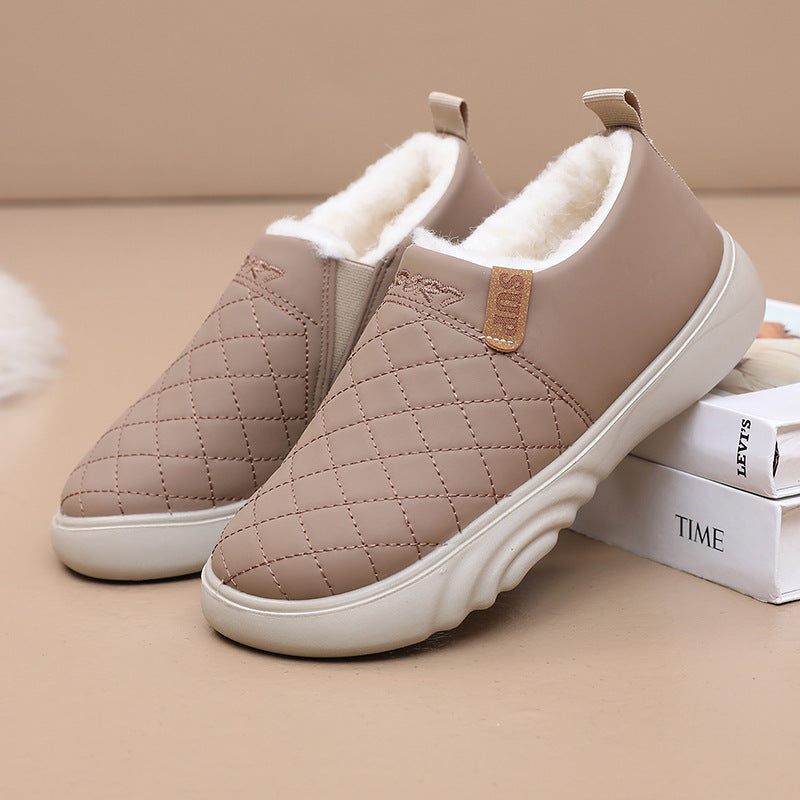 Damen Bequeme und warme Hausschuhe mit kuscheligem Innenfutter WW