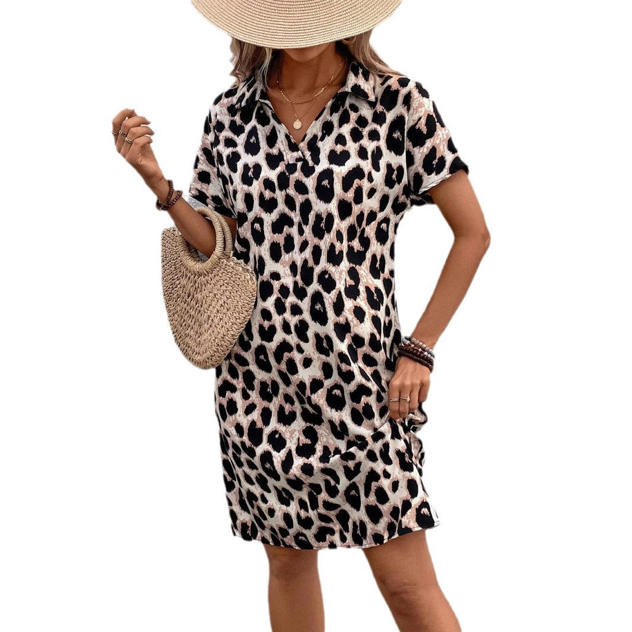 Damen Polo-Kleid im trendigen Leopardenmuster WW