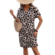 Damen Polo-Kleid im trendigen Leopardenmuster WW