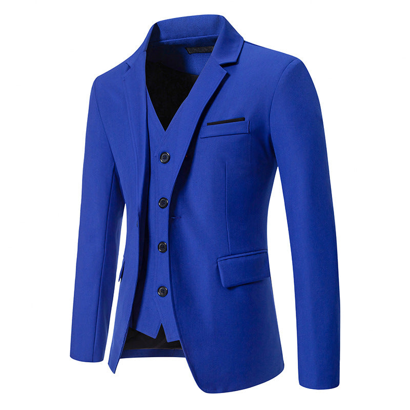Herren elegant ausgestattetes Anzugset mit Blazer, Weste und Hose WW