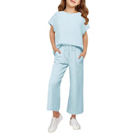 Damen sommerliches Freizeit-Set aus leichter, atmungsaktiver Baumwolle WW