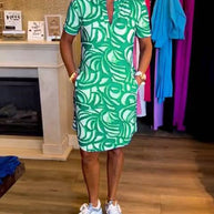 Damen Sommerkleid mit modernem Muster WW