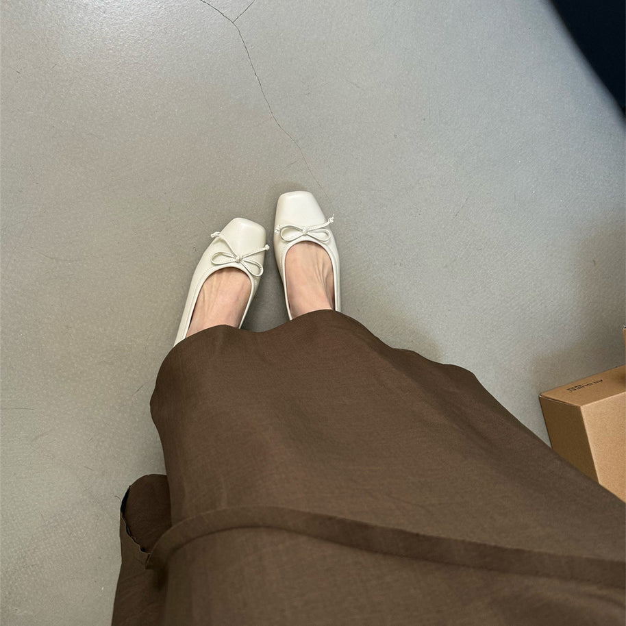 Damen Ballerina-Schuhe mit eleganter Schleifenverzierung und hochwertigem Material WW
