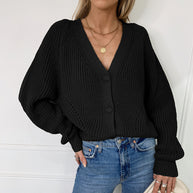 Damen Strickjacke mit oversized Schnitt und Knopfdetails WW