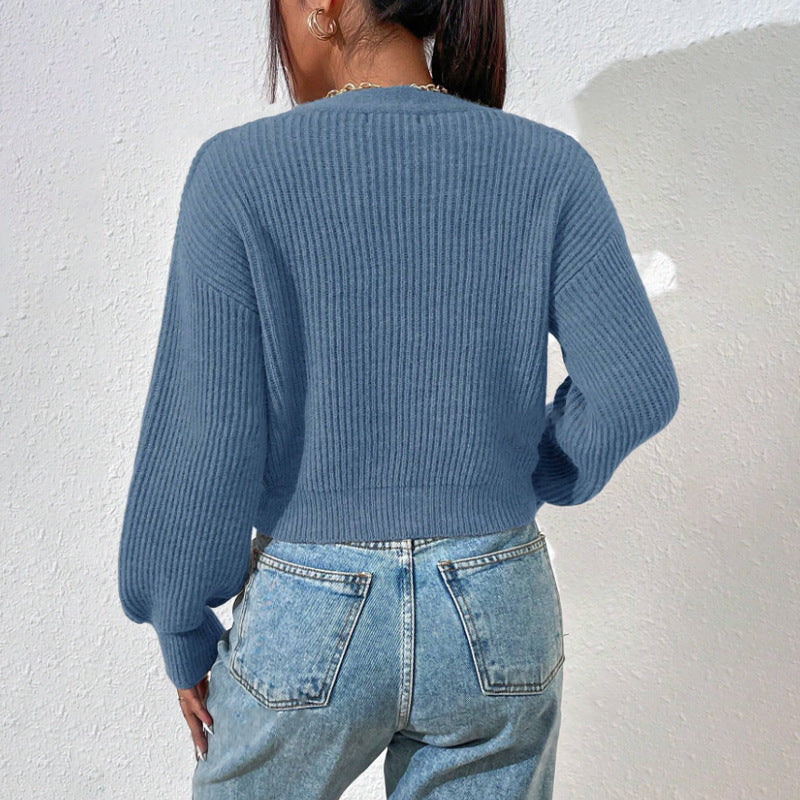 Damen Strickjacke mit strukturiertem Schnitt und dekorativen Knöpfen WW
