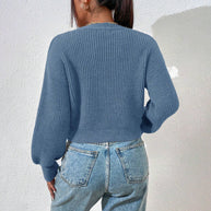 Damen Strickjacke mit strukturiertem Schnitt und dekorativen Knöpfen WW