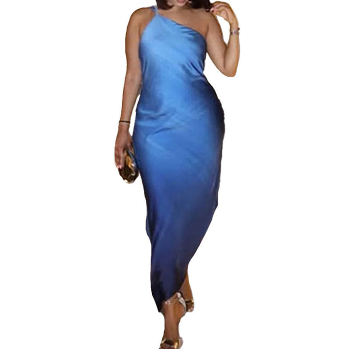 Damen Maxikleid mit elegantem schulterfreiem Design und seitlichem Schlitz W&W Mode