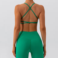 Damen Sportlich-funktionales Bustier mit gekreuztem Rückendesign und atmungsaktiven Materialien WW