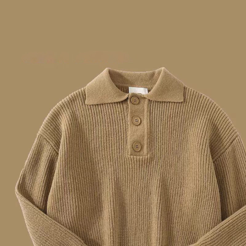 Damen Strickpullover mit modernem Polokragen WW