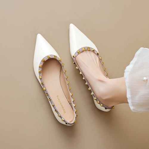 Damen Ballerinas mit Nietenverzierung WW