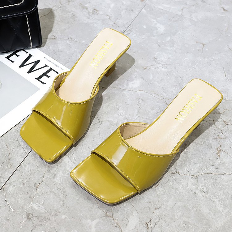 Damen Chic Open-Toe Slide High Heels mit Komfortpolsterung WW