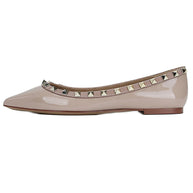 Damen Stilvolle Spitz-Zeh Flache Schuhe mit Dekorativen Nieten WW