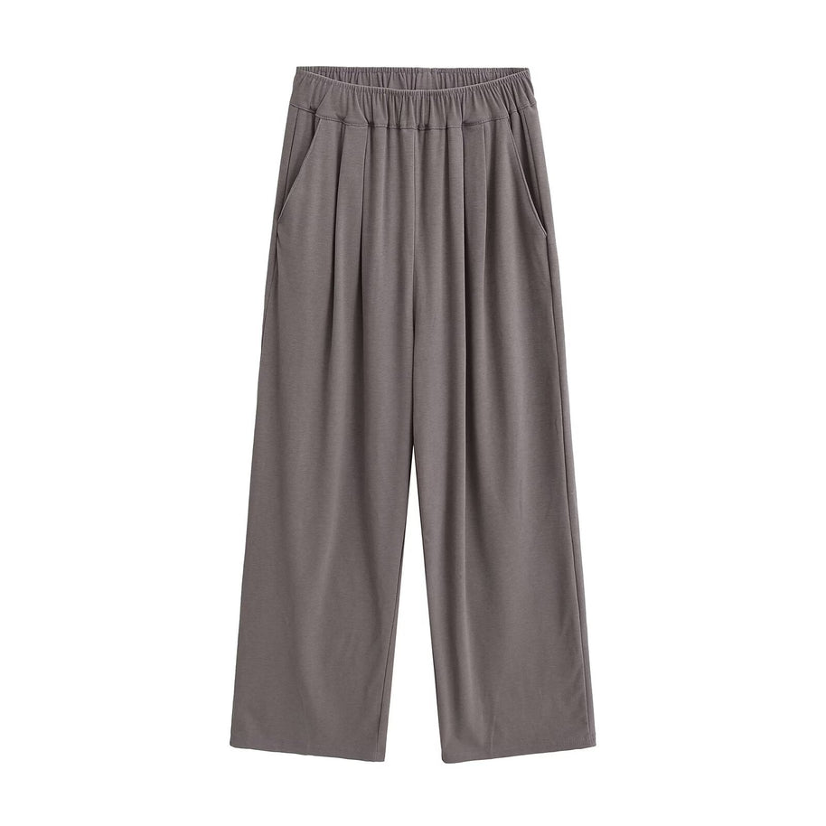 Damen Weite Chino-Hose mit elastischem Bund WW