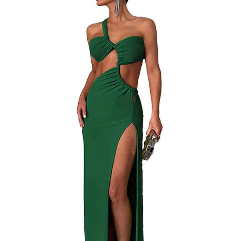 Damen Kleid mit asymmetrischem Design und raffiniertem Cut-Out W&W Mode