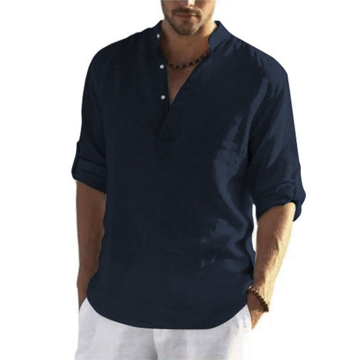 Herren Leichte Leinenhemd W&W Mode