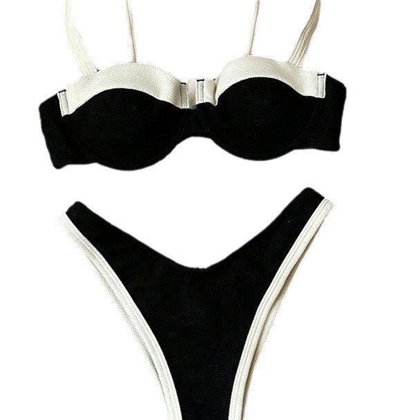 Damen Bikini-Set mit strukturiertem Oberteil und verstellbaren Trägern WW