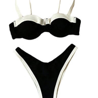 Damen Bikini-Set mit strukturiertem Oberteil und verstellbaren Trägern WW
