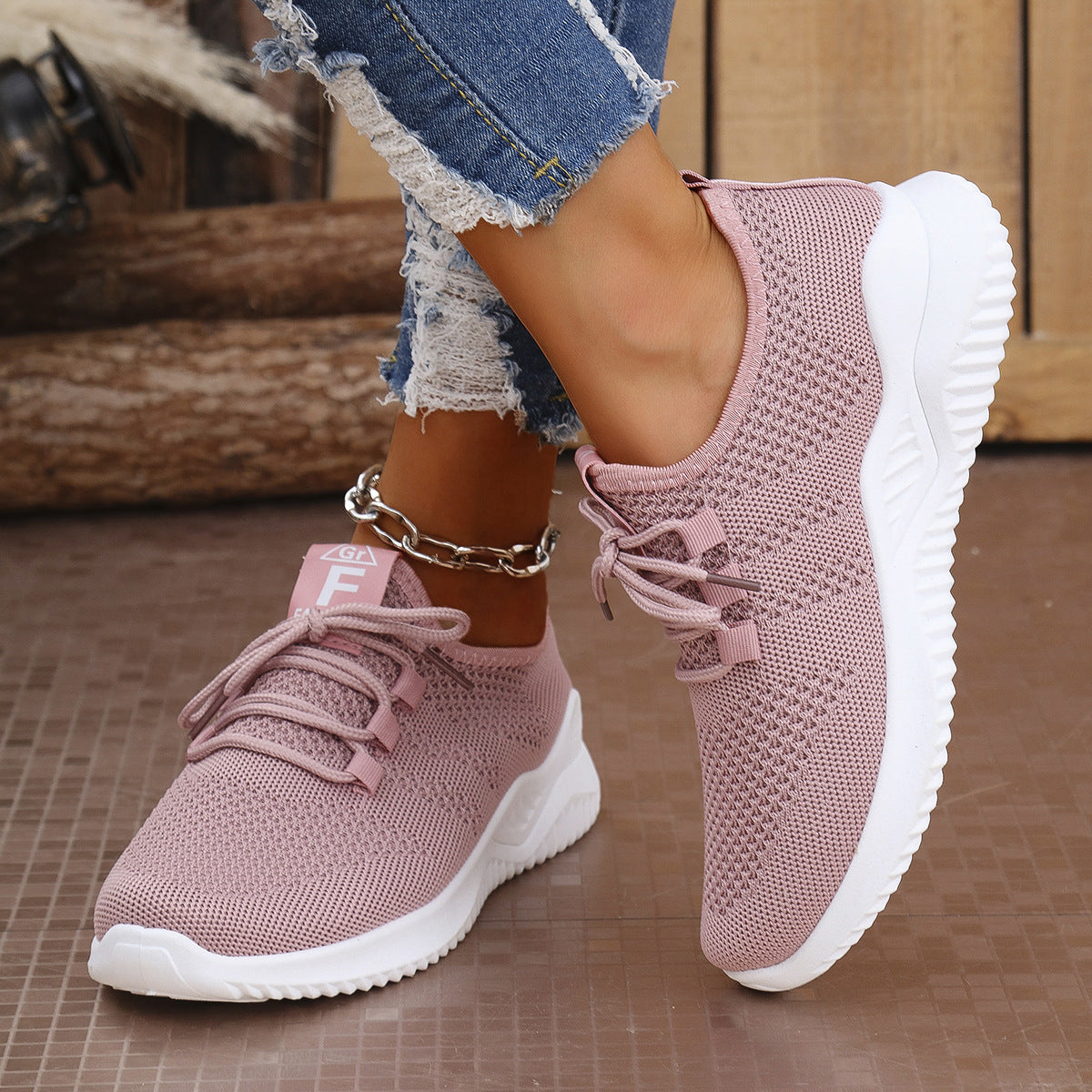 Damen atmungsaktive Sneaker in modischem Design WW