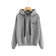 Damen Bequemer Kapuzenpullover mit planetarischem Motiv WW