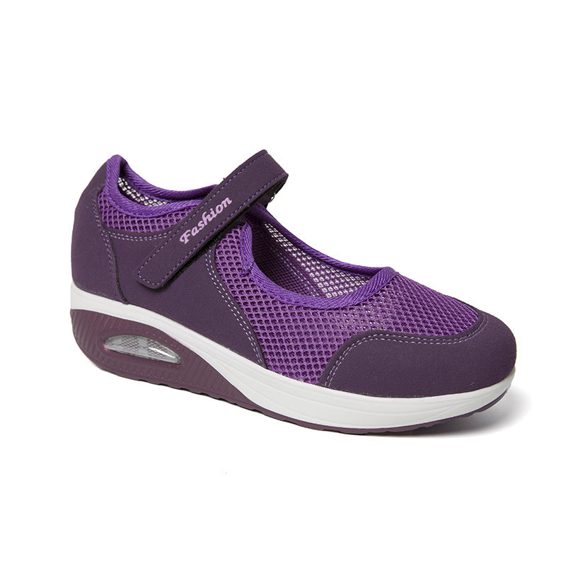 Damen Sportliche Sneaker mit verstellbarem Klettverschluss und atmungsaktivem Obermaterial WW
