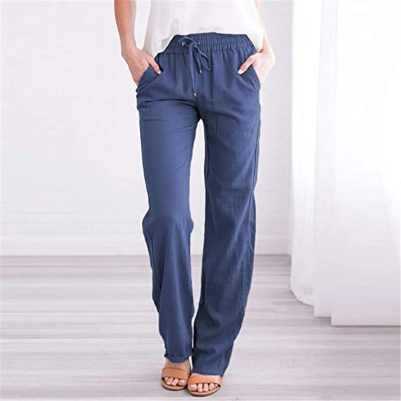 WW | Damen lockere Casual Hose in Erdtönen