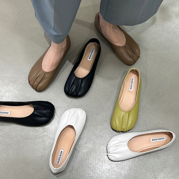 Damen bequeme Ballerinas mit flexibler Sohle und atmungsaktivem Obermaterial WW