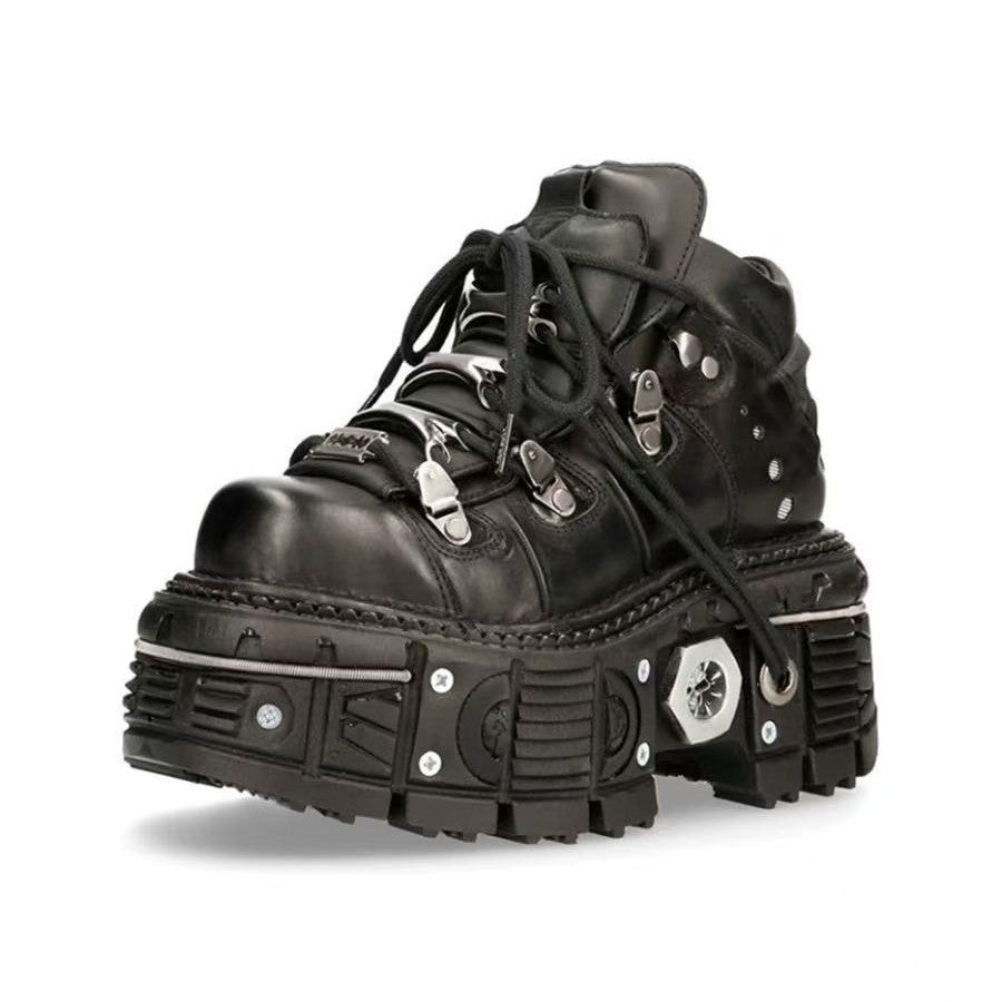 Damen Stabile High-Top Stiefel mit robuster Gummisohle WW