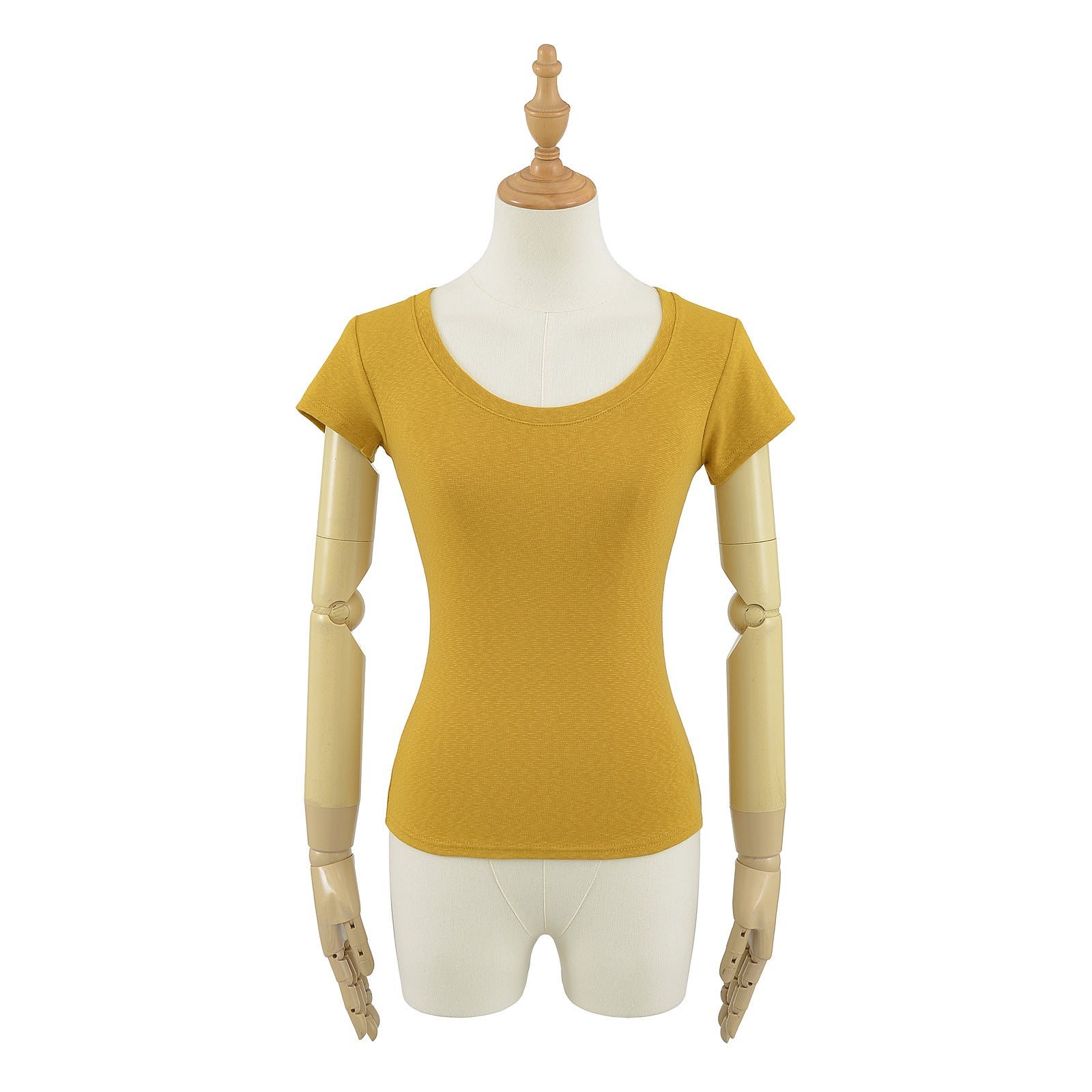 Damen Rundhals T-Shirt aus atmungsaktivem Material mit strukturierter Oberfläche WW