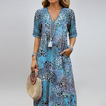 Damen bunt gemustertes Sommerkleid WW