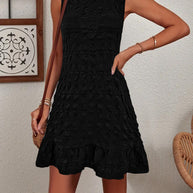 Damen ärmelloses Sommerkleid im strukturierten Design WW