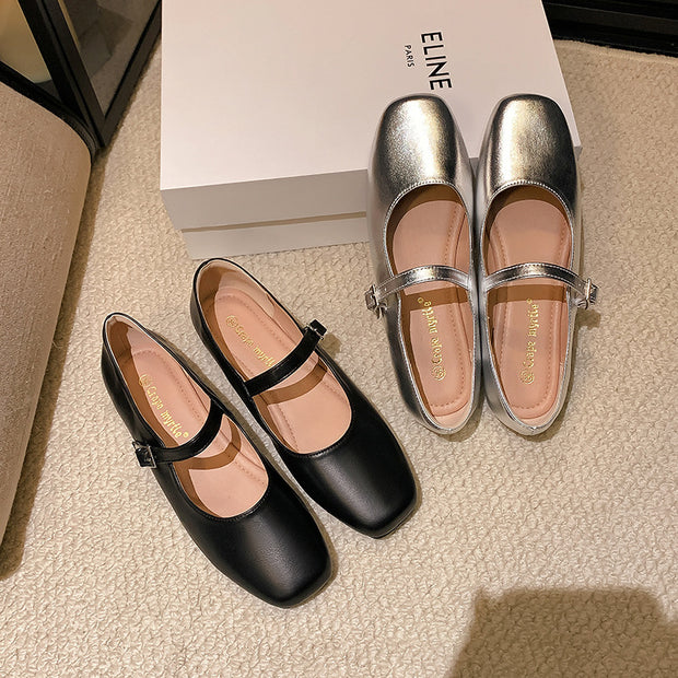 Damen Ballerinas mit modischem Riemchen und klassischem Design WW