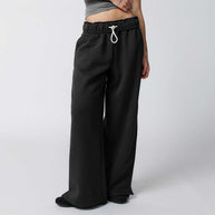 Damen weite Freizeit-Hose mit elastischem Bund und Kordelzug WW